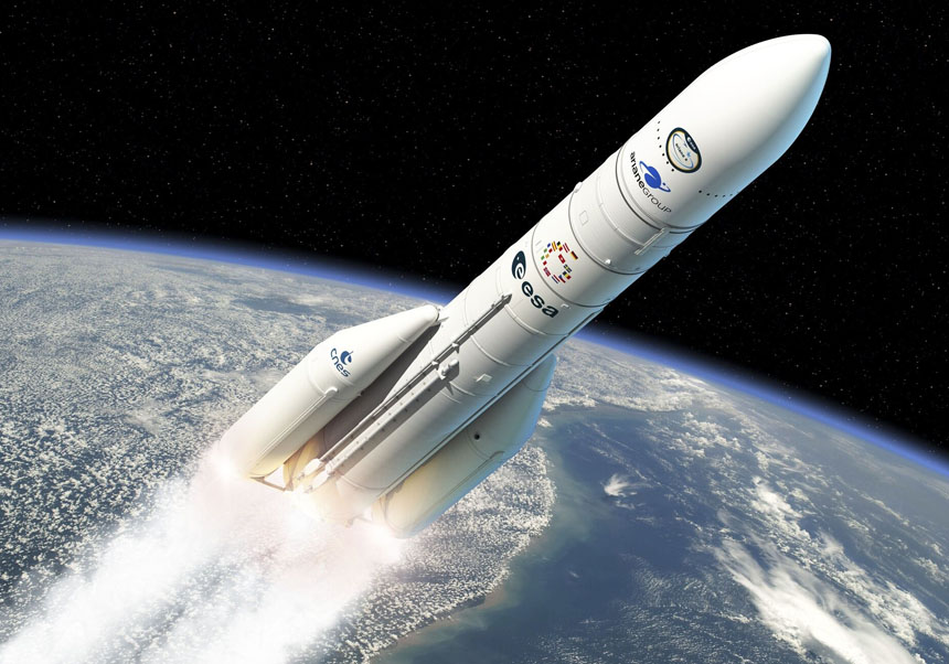 El coet Ariane 6, desenvolupat per l’ESA. Crèdit: ESA.
